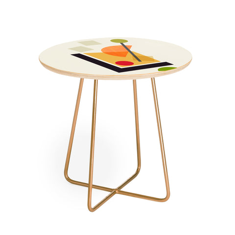 Trevor May Cocktail III Old Fashioned Round Side Table