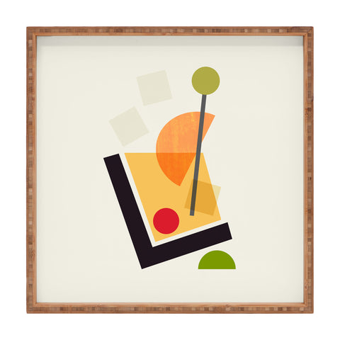 Trevor May Cocktail III Old Fashioned Square Tray