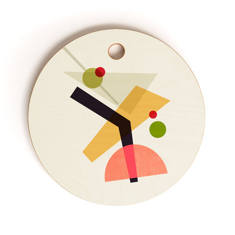 Trevor May Cocktail IV Martini Cutting Board Round