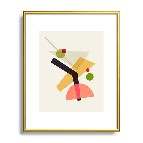 Trevor May Cocktail IV Martini Metal Framed Art Print