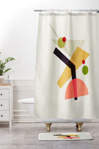 Trevor May Cocktail IV Martini Shower Curtain And Mat