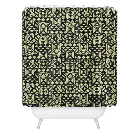 Triangle Footprint 2tridiv1big Shower Curtain