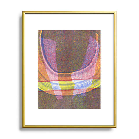 Triangle Footprint a little bit of pressure Metal Framed Art Print