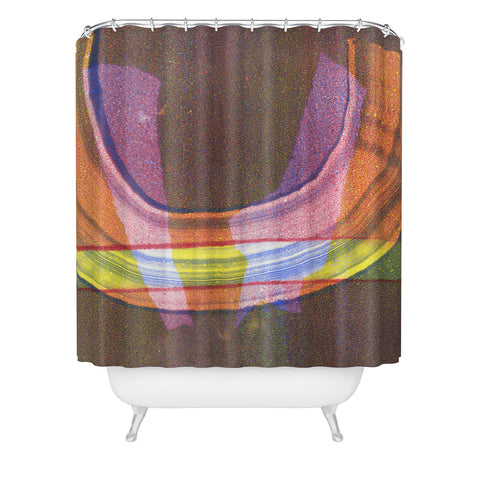 Triangle Footprint a little bit of pressure Shower Curtain