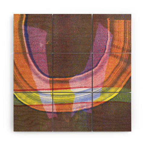 Triangle Footprint a little bit of pressure Wood Wall Mural