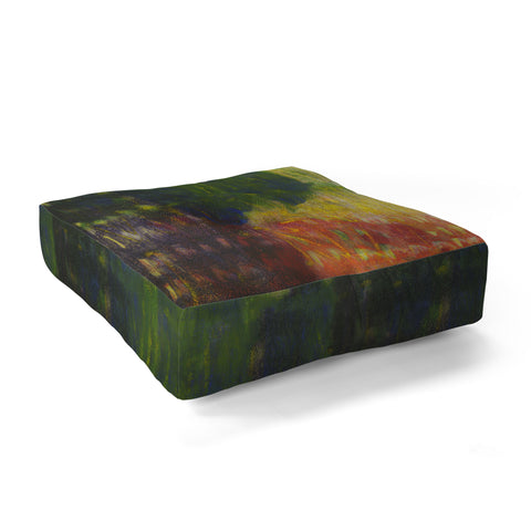 Triangle Footprint back in rhythm Floor Pillow Square