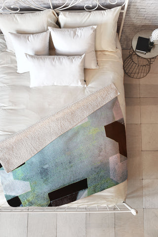 Triangle Footprint Ca6 Fleece Throw Blanket