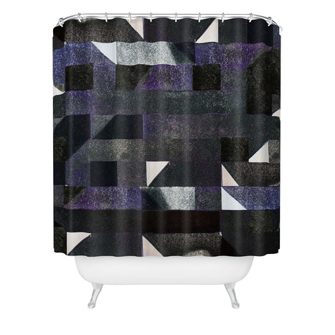 Triangle Footprint Ca7 Shower Curtain