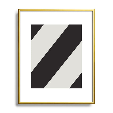 Triangle Footprint cbw1 Metal Framed Art Print