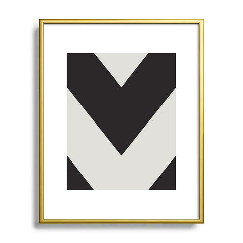 Triangle Footprint cbw2 Metal Framed Art Print