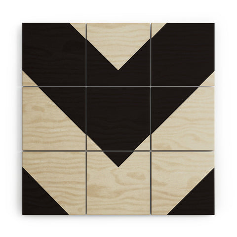 Triangle Footprint cbw2 Wood Wall Mural