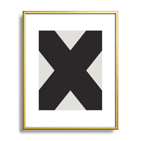 Triangle Footprint cbw3 Metal Framed Art Print