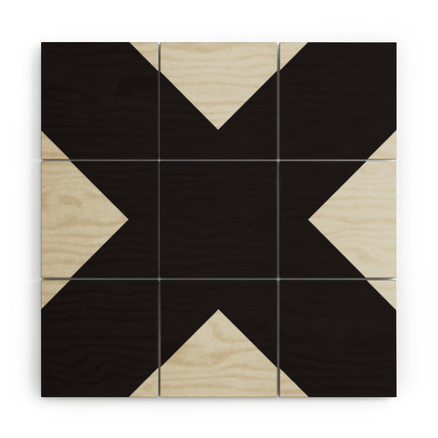 Triangle Footprint cbw3 Wood Wall Mural