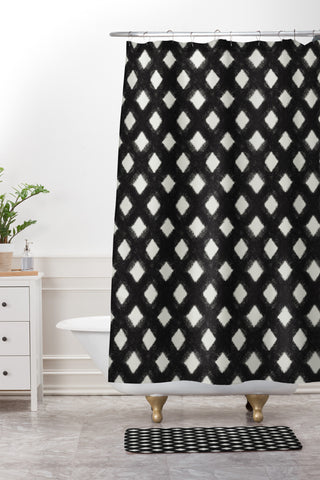 Triangle Footprint cbw3m Shower Curtain And Mat