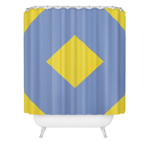 Triangle Footprint cc1 Shower Curtain