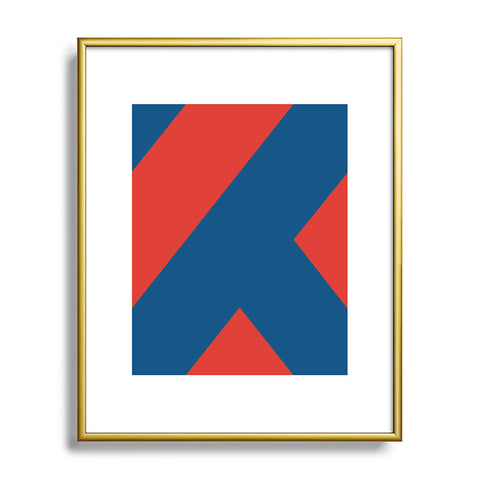 Triangle Footprint cc2 Metal Framed Art Print