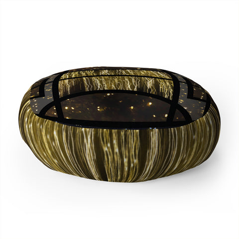 Triangle Footprint Cosmos3 Floor Pillow Round