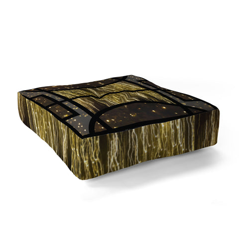 Triangle Footprint Cosmos3 Floor Pillow Square