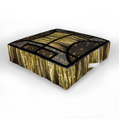 Triangle Footprint Cosmos3 Outdoor Floor Cushion