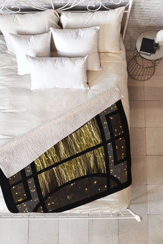 Triangle Footprint Cosmos3 Fleece Throw Blanket