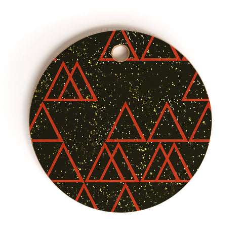 Triangle Footprint Cosmos4 Cutting Board Round