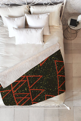 Triangle Footprint Cosmos4 Fleece Throw Blanket