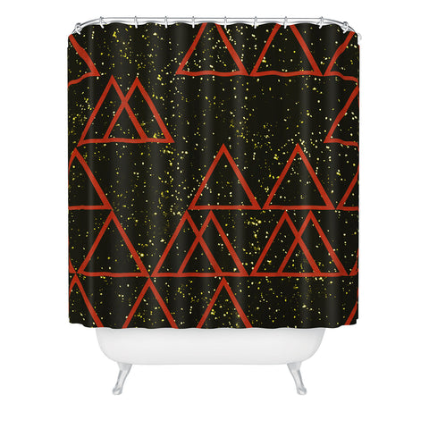 Triangle Footprint Cosmos4 Shower Curtain
