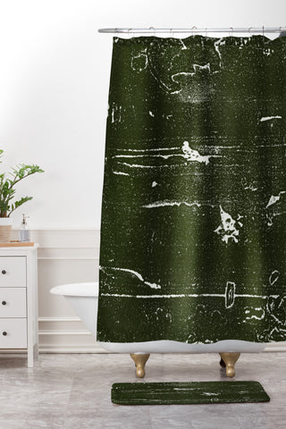 Triangle Footprint first look Shower Curtain And Mat