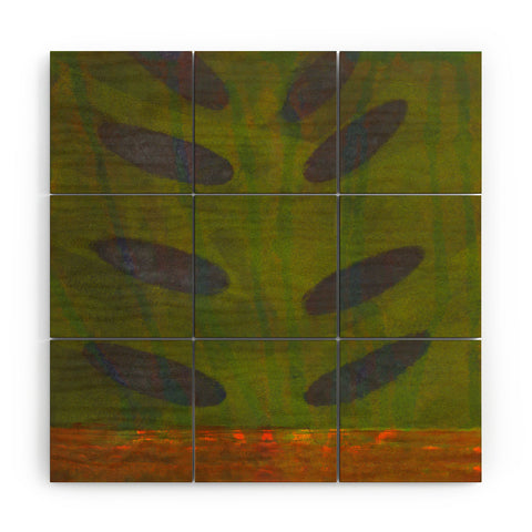 Triangle Footprint let us go Wood Wall Mural