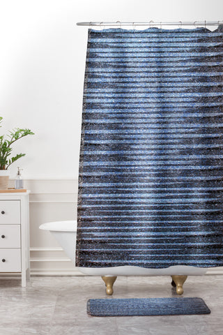 Triangle Footprint li2 Shower Curtain And Mat