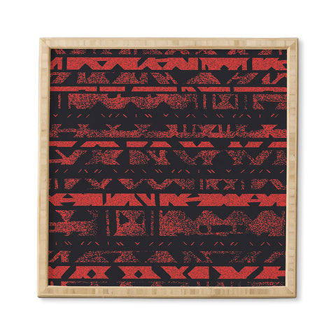 Triangle Footprint Lindiv1 Red Framed Wall Art