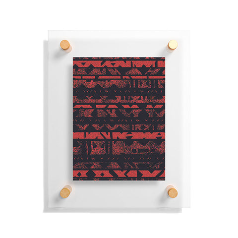 Triangle Footprint Lindiv1 Red Floating Acrylic Print