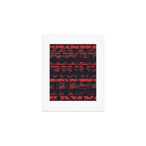 Triangle Footprint Lindiv1 Red Art Print