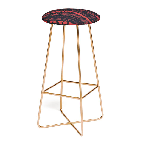Triangle Footprint Lindiv1 Red Bar Stool
