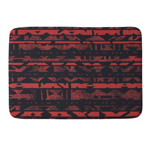 Triangle Footprint Lindiv1 Red Memory Foam Bath Mat