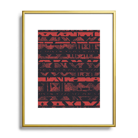 Triangle Footprint Lindiv1 Red Metal Framed Art Print