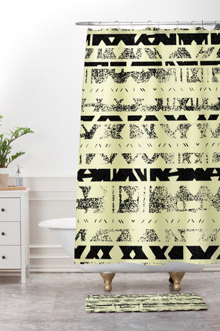 Triangle Footprint Lindiv1 Shower Curtain And Mat