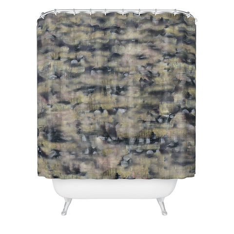 Triangle Footprint ms1c2 Shower Curtain