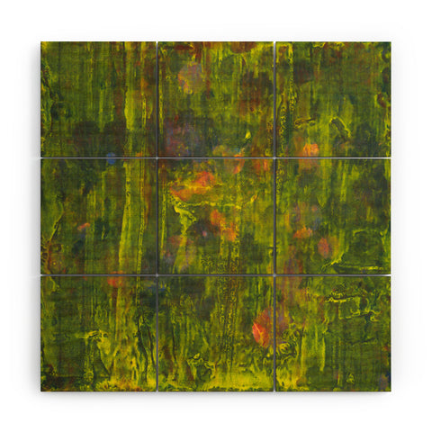 Triangle Footprint narrow the trace Wood Wall Mural