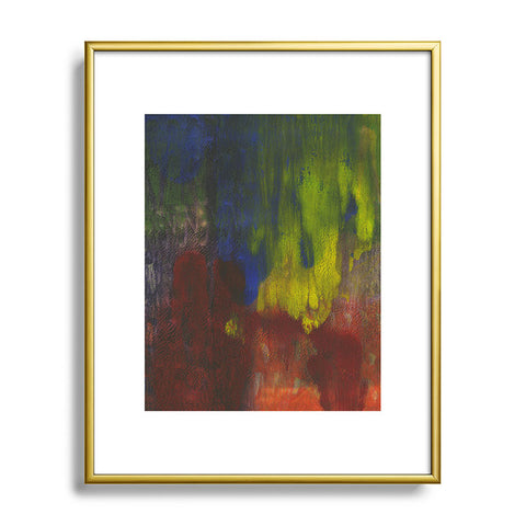 Triangle Footprint right there Metal Framed Art Print