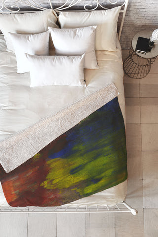 Triangle Footprint right there Fleece Throw Blanket