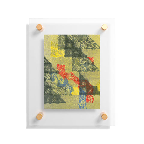 Triangle Footprint time will tell Floating Acrylic Print
