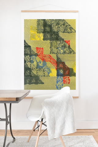 Triangle Footprint time will tell Art Print And Hanger