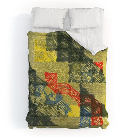 Triangle Footprint time will tell Duvet Cover