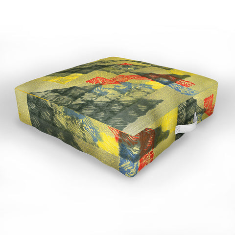 Triangle Footprint time will tell Outdoor Floor Cushion