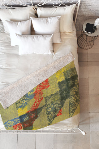 Triangle Footprint time will tell Fleece Throw Blanket