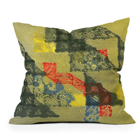 Triangle Footprint time will tell Throw Pillow