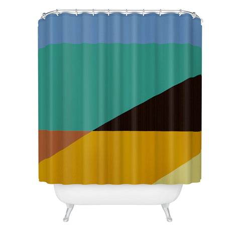 Triangle Footprint Tridiv1 Mega2 Shower Curtain