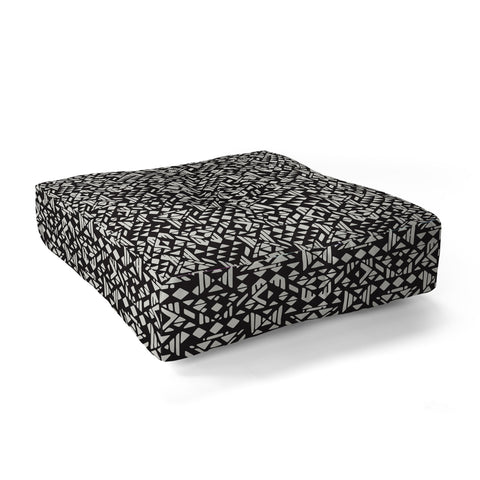 Triangle Footprint twotridiv1big Floor Pillow Square