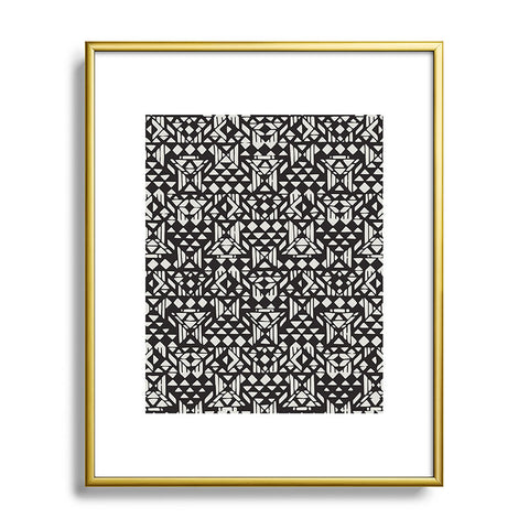 Triangle Footprint twotridiv1big Metal Framed Art Print